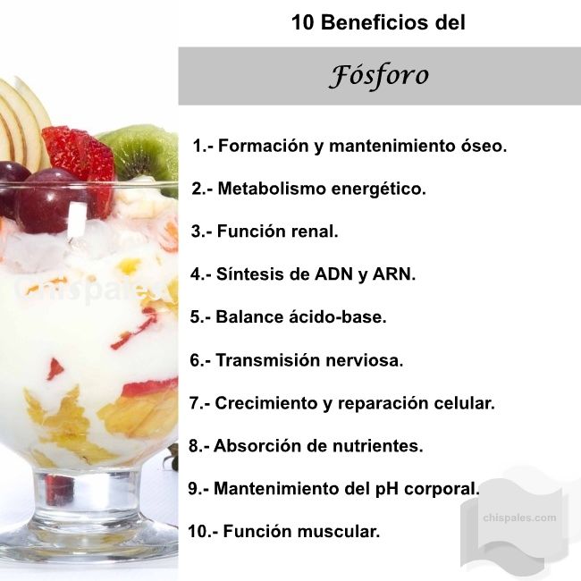 10 Beneficios del Fósforo