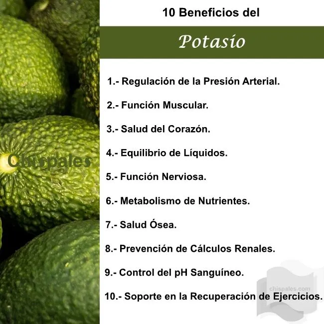 10 Beneficios del Potasio