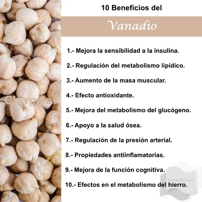 10 Beneficios del Vanadio