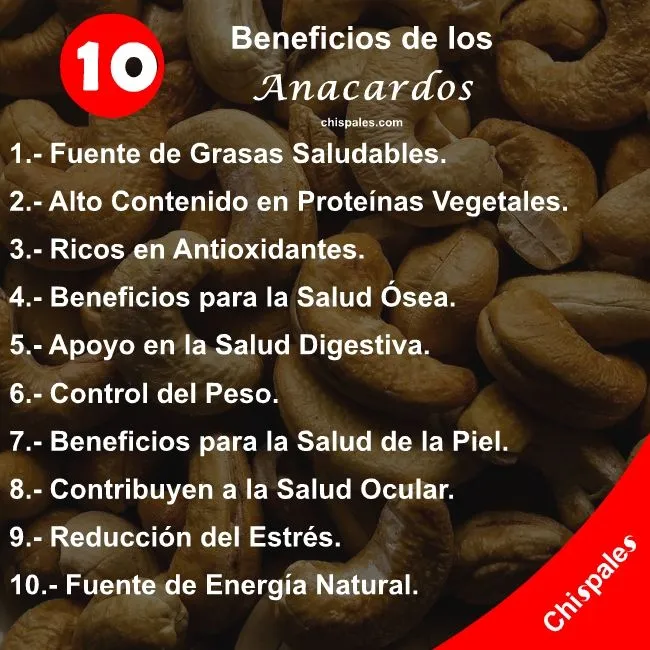 10 Beneficios de los Anacardos