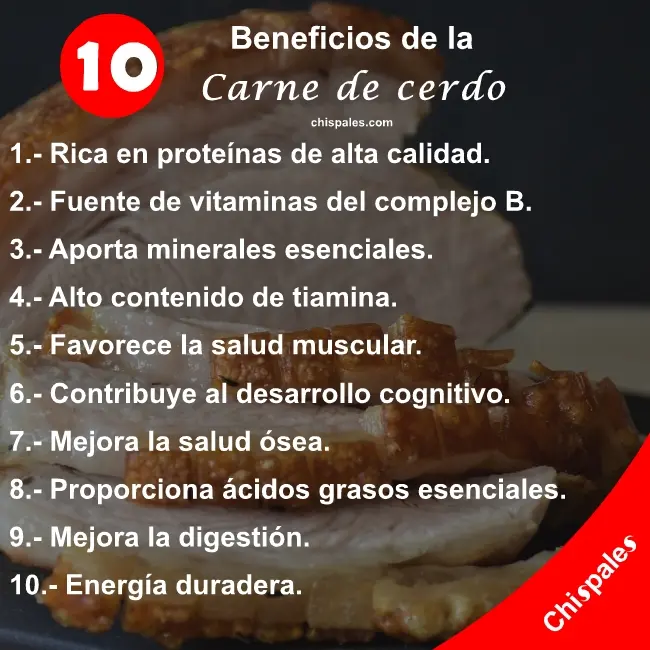 10 Beneficios de la Carne de cerdo
