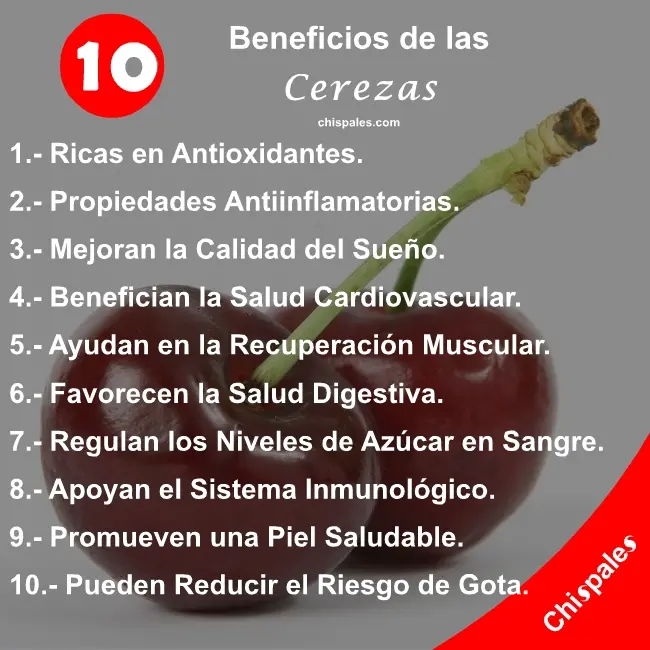 10 Beneficios de las Cerezas