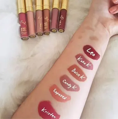 4 Beauty Glazed Matte Nude Liquid Lipstick Lip Gloss Kit