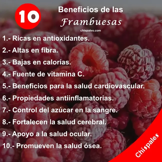 10 Beneficios de las Frambuesas