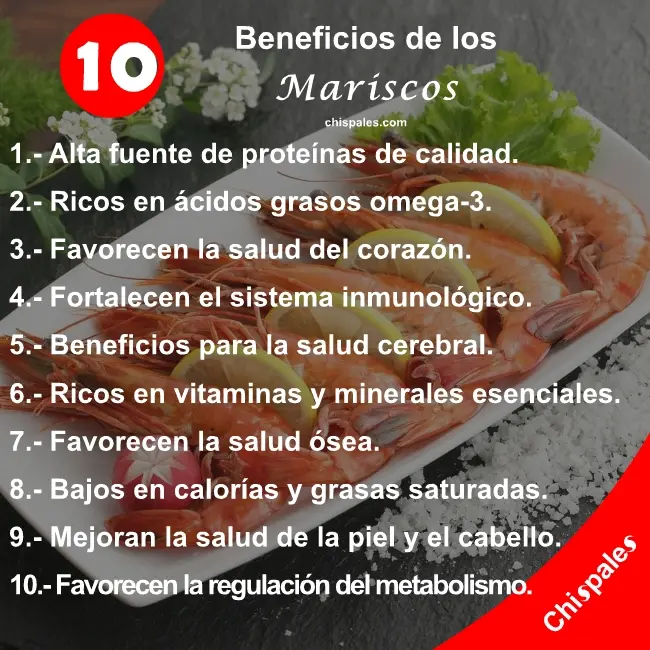 10 Beneficios de los Mariscos