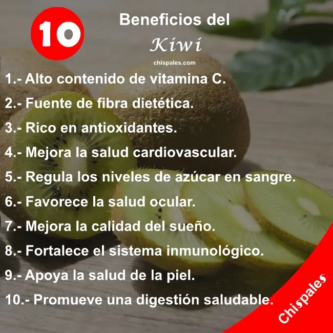 10 Beneficios del Kiwi