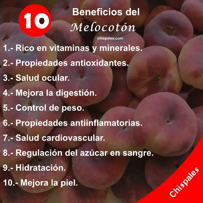 10 Beneficios del Melocotón