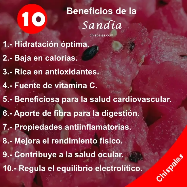 10 Beneficios de la Sandía