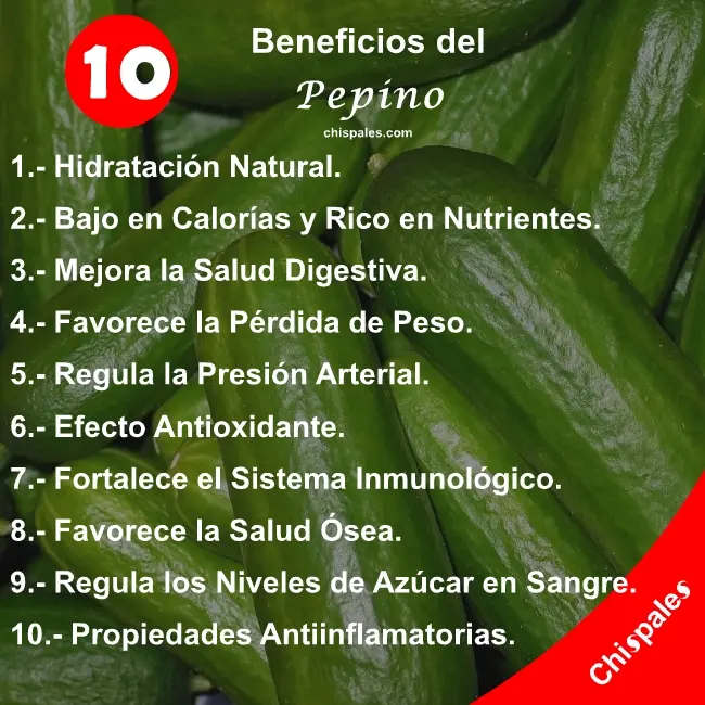 10 Beneficios del Pepino